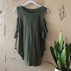olive green free people top